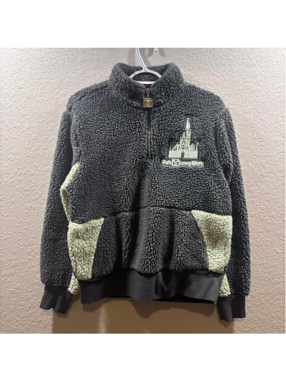 Disney Castle Sherpa Pullover - grey and cream